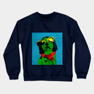 FUNNY DOG! Green Blue Crewneck Sweatshirt